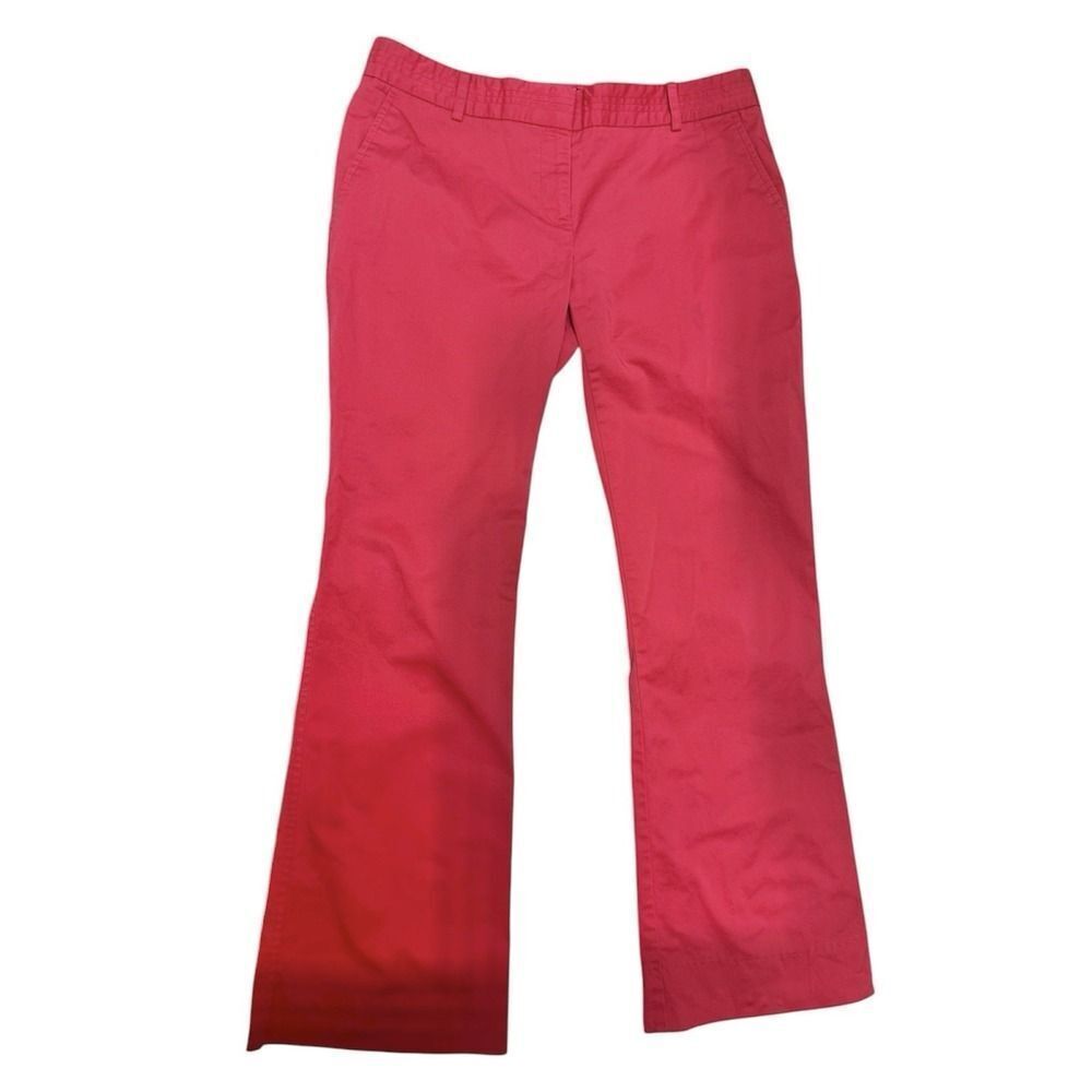 Body By Victoria The Kate Fit Red Cotton Dress Pants. Stretch. Womens. Sz 6